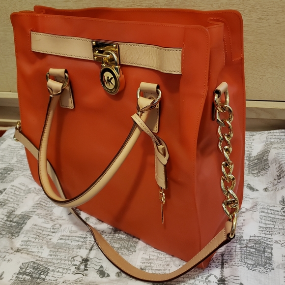 MICHAEL KORS HAMILTON Jelly Orange Tote - Picture 4 of 11